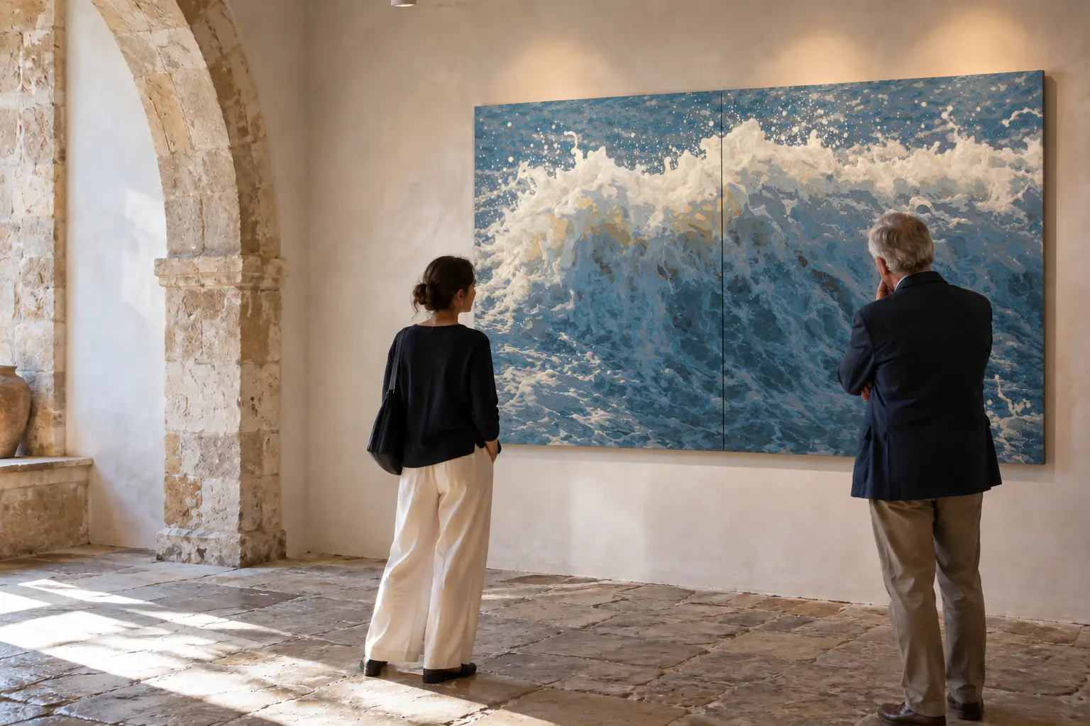 Visitors View a Wave of Light